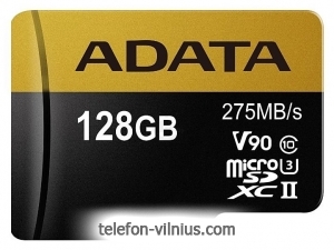 ADATA Premier ONE microSDXC UHS-II U3 Class 10 128GB + SD adapter