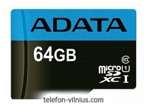 ADATA Premier microSDXC Class 10 UHS-I U1 R/W : 85/25MB/s 64GB + SD adapter