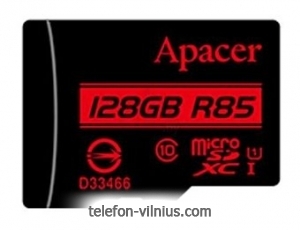 Apacer microSDXC Card Class 10 UHS-I U1 (R85 MB/s) 128GB + SD adapter