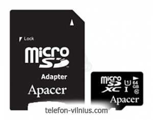 Apacer microSDXC Card Class 10 UHS-I U1 64GB + SD adapter