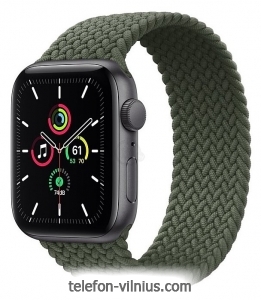 Apple Watch SE GPS 44mm Aluminum Case with Braided Solo Loop