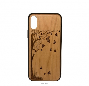 Case Wood  Apple iPhone X (, )