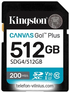 Kingston Canvas Go! Plus SDXC 512GB SDG4/512GB