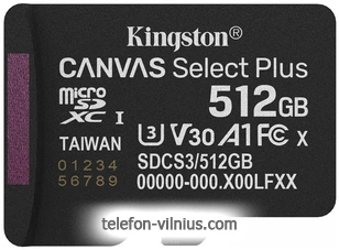 Kingston Canvas Select Plus microSDXC 512GB SDCS3/512GBSP
