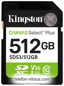 Kingston Canvas Select Plus SDXC 512GB SDS3/512GB