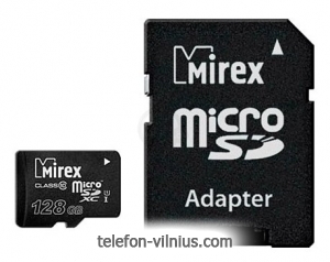 Mirex microSDXC Class 10 UHS-I U1 128GB + SD adapter