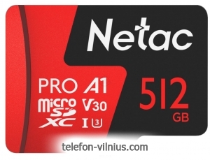 Netac MicroSDXC 512GB V30/A1/C10 Netac P500 Extreme Pro  