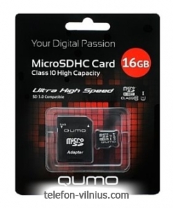 Qumo microSDHC class 10 UHS-I U1 16GB + SD adapter