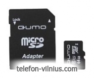 Qumo microSDXC Class 10 UHS Class 1 64GB + SD adapter