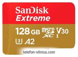 SanDisk Extreme microSDXC Class 10 UHS Class 3 V30 A2 160MB/s 128GB + SD adapter