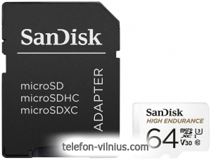 SanDisk High Endurance microSDXC SDSQQNR-064G-GN6IA 64GB + SD adapter