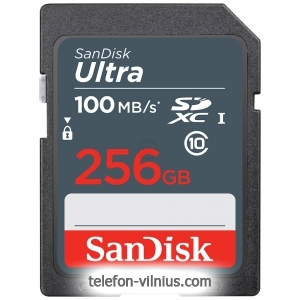 SanDisk Ultra SDXC Class 10 UHS-I 100MB/s 256GB