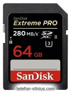 Sandisk Extreme PRO SDXC UHS-II 280MB/s 64GB