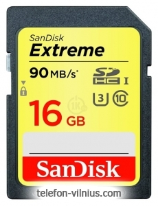 Sandisk Extreme SDHC UHS Class 3 90MB/s 16GB