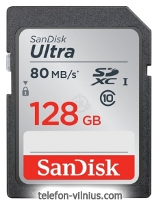 Sandisk Ultra SDXC Class 10 UHS-I 80MB/s 128GB