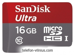 Sandisk Ultra microSDHC Class 10 UHS-I 48MB/s 16GB + SD adapter