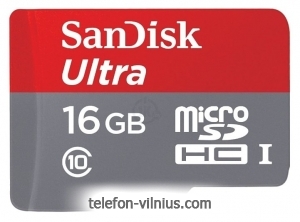 Sandisk Ultra microSDHC Class 10 UHS-I 80MB/s 16GB + SD adapter