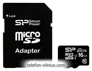 Silicon Power ELITE microSDHC 16GB UHS Class 1 Class 10 + SD adapter