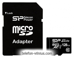 Silicon Power ELITE microSDXC 128GB UHS Class 1 Class 10 + SD adapter