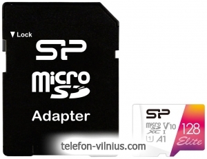 Silicon Power Elite microSDXC SP128GBSTXBV1V20SP 128GB + SD adapter