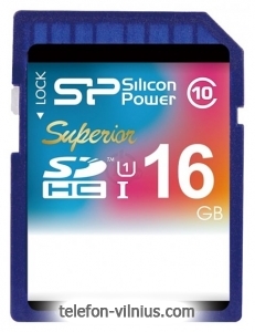 Silicon Power Superior SDHC UHS Class 1 Class 10 16GB