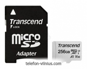 Transcend microSDXC 300S Class 10 U3 A1 V30 256GB + SD adapter (TS256GUSD300S-A)