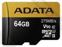 ADATA Premier ONE microSDXC UHS-II U3 Class 10 64GB + SD adapter