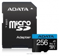 ADATA Premier microSDXC UHS-I U1 V10 A1 Class10 256GB + SD adapter