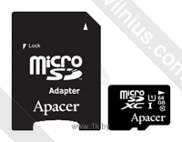 Apacer microSDXC Card Class 10 UHS-I U1 64GB + SD adapter