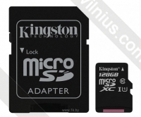 Kingston Canvas Select microSDXC Class 10 UHS-I U1 128GB + SD adapter (SDCS/128GB)