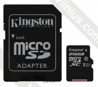 Kingston Canvas Select microSDXC Class 10 UHS-I U1 256GB + SD adapter (SDCS/256GB)