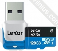 Lexar microSDXC Class 10 UHS Class 1 633x 128GB + USB 3.0 reader