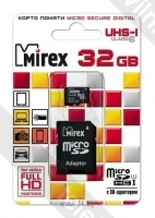 Mirex microSDHC Class 10 UHS-I U1 32GB + SD adapter