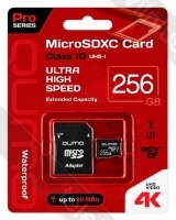 Qumo microSDXC class 10 UHS Class 3 256GB + SD adapter