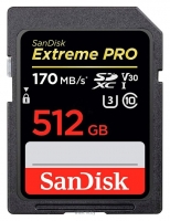 SanDisk Extreme Pro SDXC UHS Class 3 V30 170MB/s 512GB