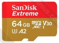 SanDisk Extreme microSDXC Class 10 UHS Class 3 V30 A2 160MB/s 64GB + SD adapter