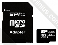 Silicon Power ELITE microSDXC 64GB UHS Class 1 Class 10 + SD adapter