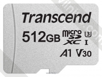 Transcend microSDXC 300S Class 10 U3 A1 V30 512GB + SD adapter (TS512GUSD300S-A)