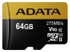 ADATA Premier ONE microSDXC UHS-II U3 Class 10 64GB + SD adapter